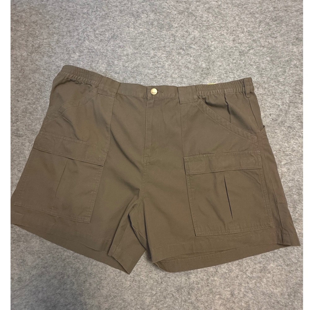 Cabelas Mens Dark Khaki Cargo Shorts Canvas Outdoor M25ST012-DK-46 Size 46/5